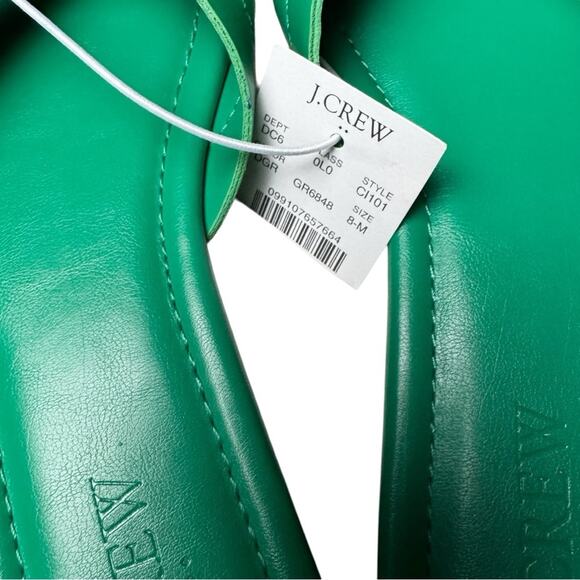J. Crew Women’s Low Heel Dublin Green Knotted Sandals Sz 8 - Picture 4 of 7